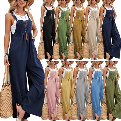 Kvinnors supersöta spaghetti rem ärmlös semester romper jumpsuit