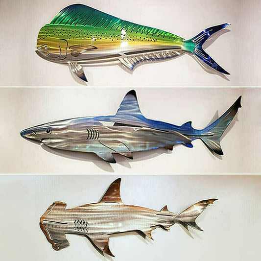 【Årsrea 49 % rabatt】 -  Metal Shark Art Väggdekor