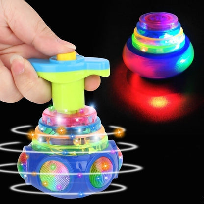 Julklapp för barn🎁Musik Blinkande Spinners Toy With Launcher