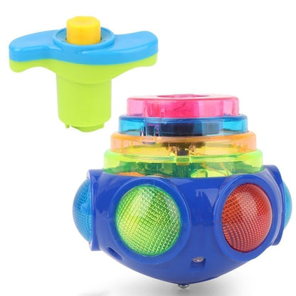 Julklapp för barn🎁Musik Blinkande Spinners Toy With Launcher