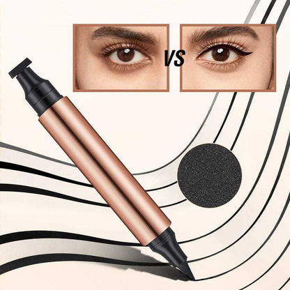 🔥Köp 2 och få 1 gratis🔥Tvåsidig eyeliner med triangellås Snabbtorkande, långvarig, streckfri vattenfast eyeliner.