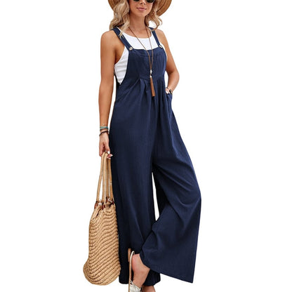 Kvinnors supersöta spaghetti rem ärmlös semester romper jumpsuit