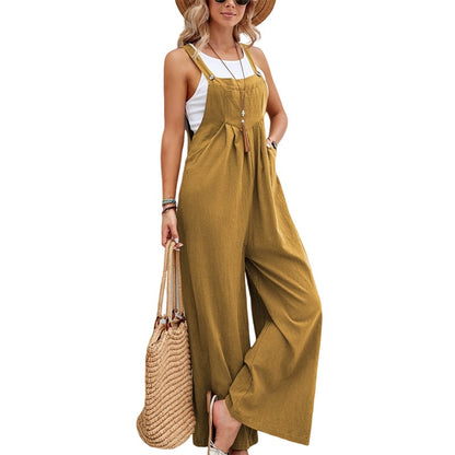 Kvinnors supersöta spaghetti rem ärmlös semester romper jumpsuit