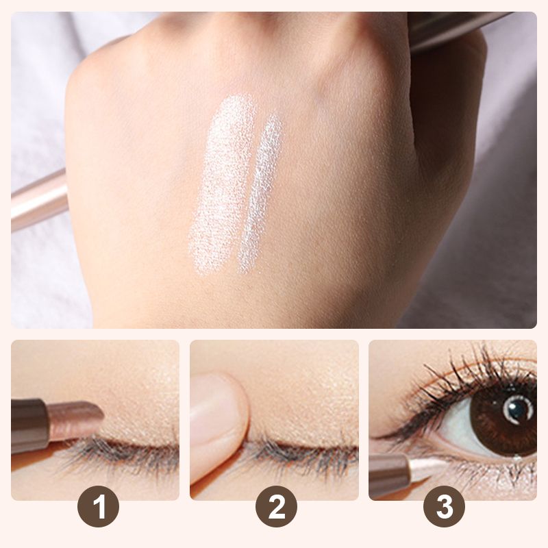 Tvåfärgad skugga eyeliner Silkesorm Highlighter Penna