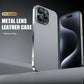 Elektropläterad metalllins ultratunn läderskydd för iPhone