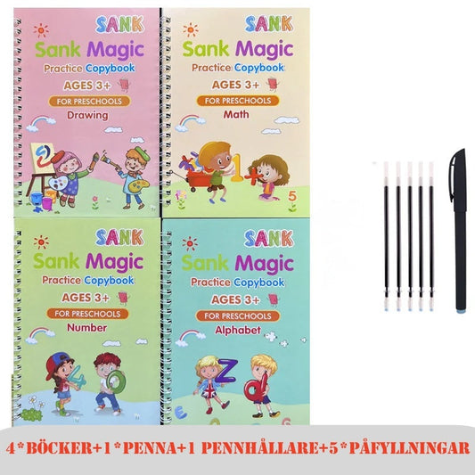 Upprepningsbar Bok för Alfabetisk Bokstavsskrivning för Barn