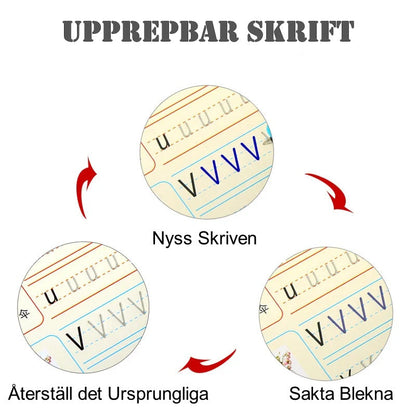 Upprepningsbar Bok för Alfabetisk Bokstavsskrivning för Barn