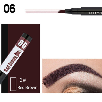 💖49% rabatt💥Vattentät Microblading-penna för ögonbryn med 4-gaffelspets