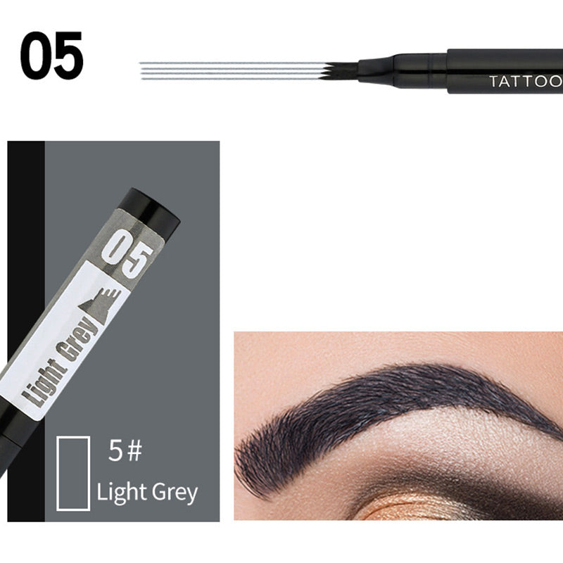 💖49% rabatt💥Vattentät Microblading-penna för ögonbryn med 4-gaffelspets