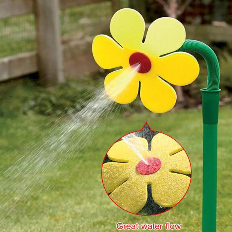 Rolig Dansande Blomma Trädgård Gräsmatta Sprinkler