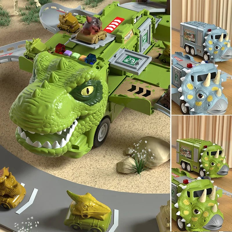 Ny Dinosaur Transforming Engineering Truck Track Toy Set