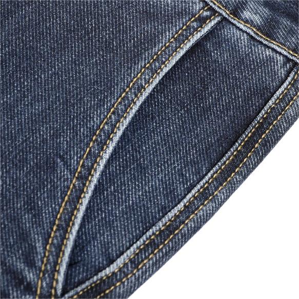 Men's Stretch Straight Leg Vintage Jeans with Multiple Pockets