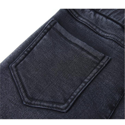 Kvinnors höga midja smala stretch varma magra jeans