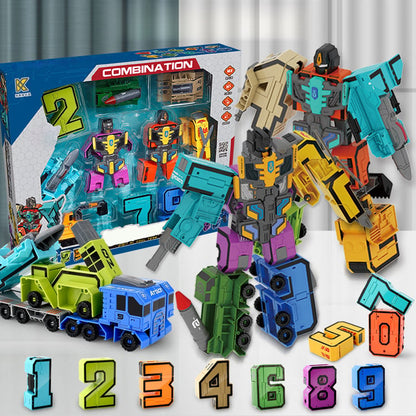 Toy Deformation Number Transform Robot för barn