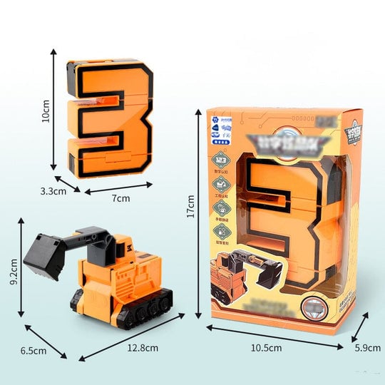 Toy Deformation Number Transform Robot för barn