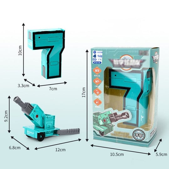 Toy Deformation Number Transform Robot för barn