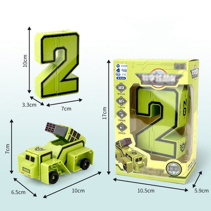 Toy Deformation Number Transform Robot för barn