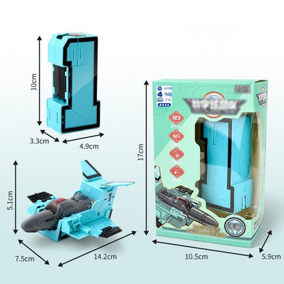 Toy Deformation Number Transform Robot för barn