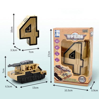 Toy Deformation Number Transform Robot för barn