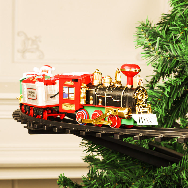 [Bästa present till barn] Electric Christmas Train Toy Set