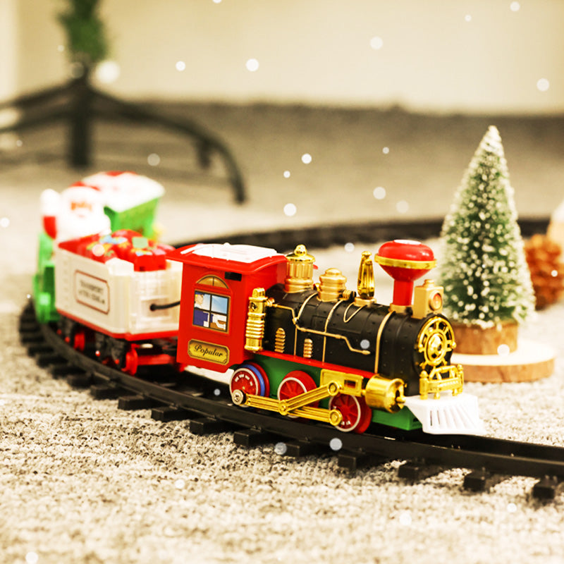 [Bästa present till barn] Electric Christmas Train Toy Set