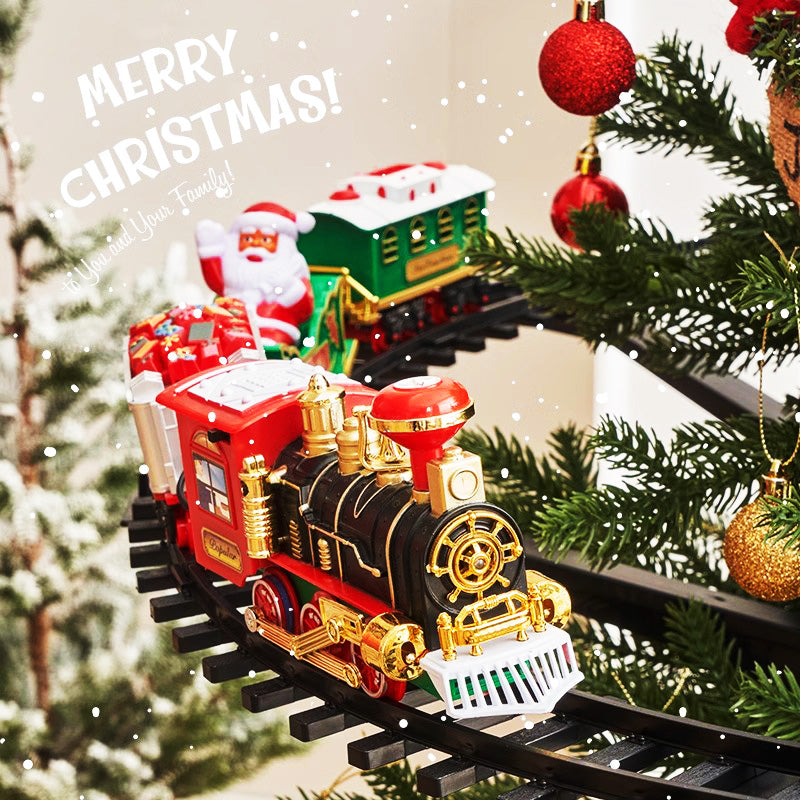 [Bästa present till barn] Electric Christmas Train Toy Set