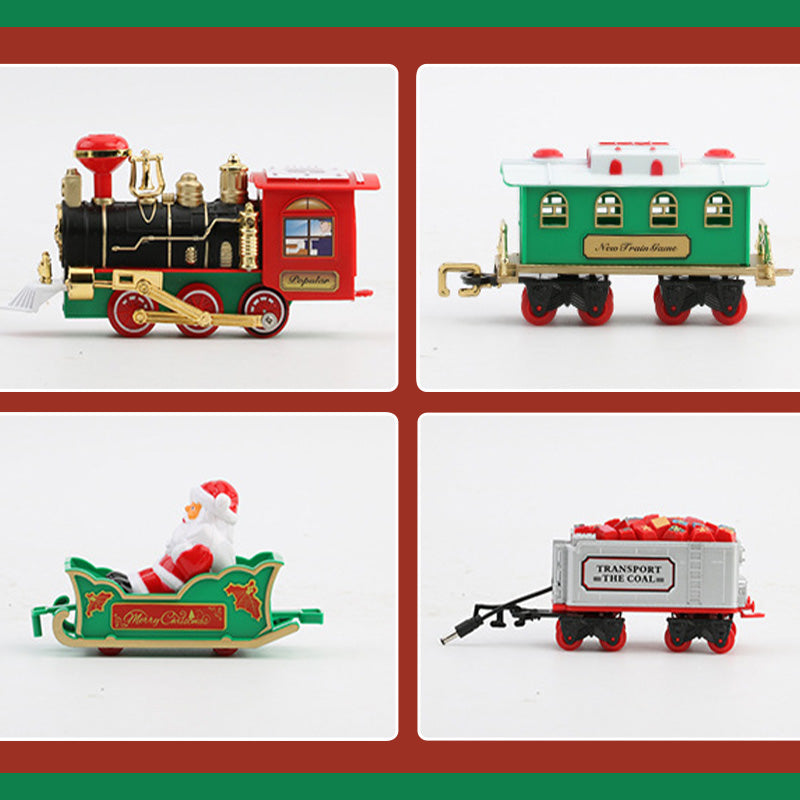 [Bästa present till barn] Electric Christmas Train Toy Set