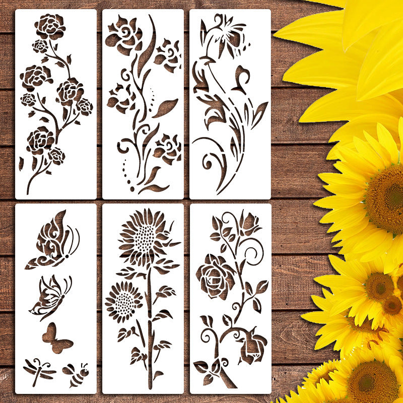 🏡Sista dagen 70% rabatt Blomning blommor Stencil Kit 🌻 DIY-dekoration