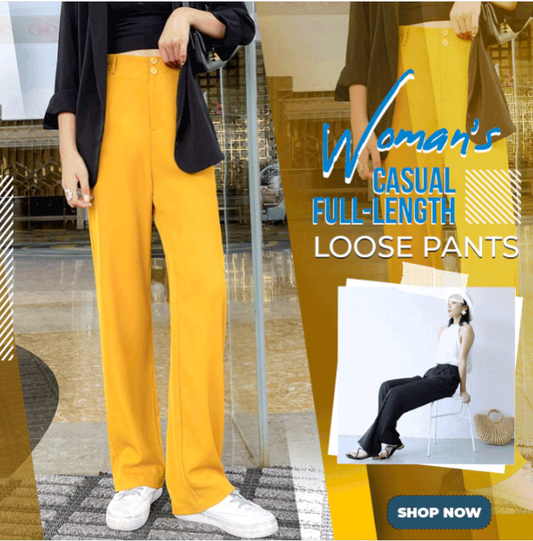 ✨2024 Nye modeller✨Fritid for kvinner Full lengde løse bukser