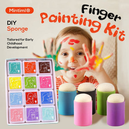 DIY-kit för fingermålning med svamp