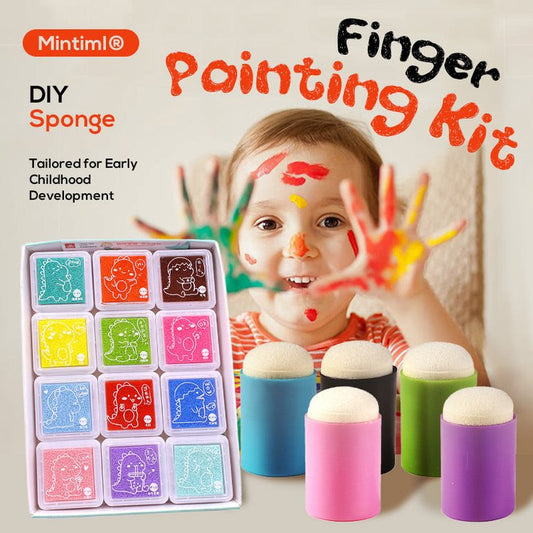 DIY-kit för fingermålning med svamp
