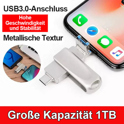 🥳 Stor kapacitet 4-i-1 multifunktionell mobiltelefon expansion USB-minne📲✨