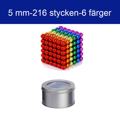 Mielikuvitukselliset 3D-pulmalelut 5 mm:n Magic-magneettiset kuulalaakerisarjat ja kuutiosetit