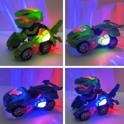 🎁Led dinosaurus transformation auto leksaker