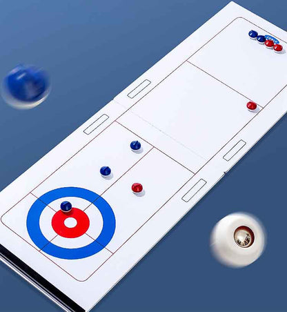 👨‍👩‍👧‍👦Bord Curling Toy Ishockey Bordsspel Familjefest 🏒 Multi-player Curling Bordsspel