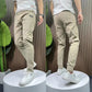 Høy stretch skinny cargo bukser for menn med flere lommer