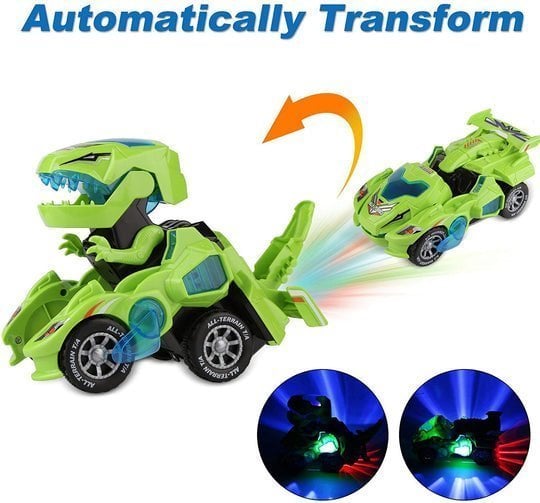 🎁Led dinosaurus transformation auto leksaker