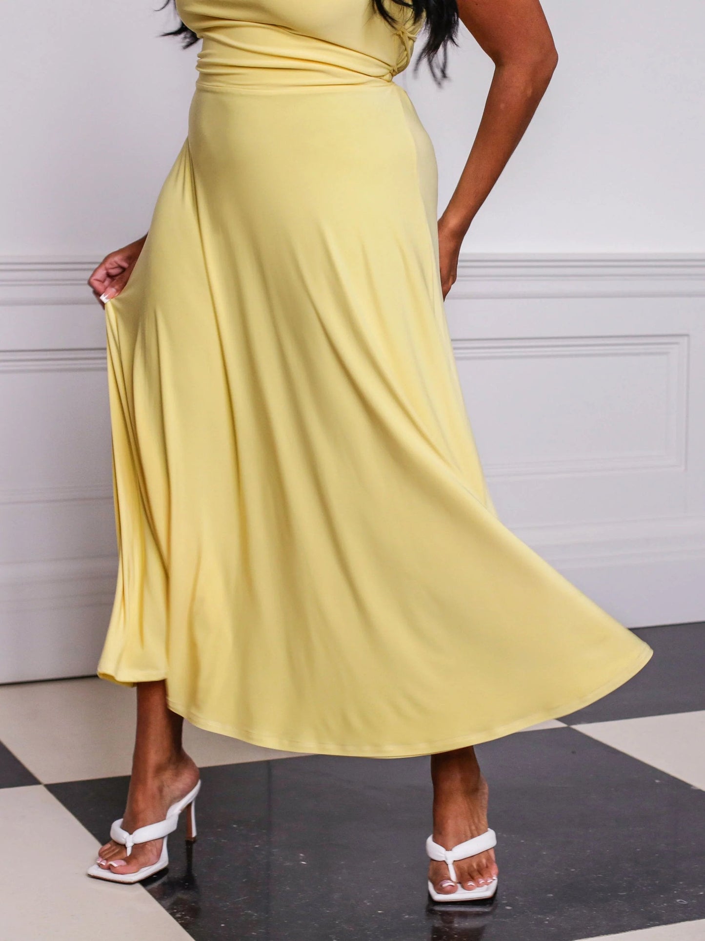 Lulah Drape Maxi Dress med inbyggd behå