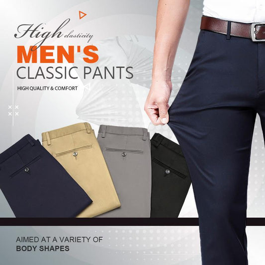 Klassiske bukser for menn med høy elastisitet - Kjøp 2 gratis frakt!