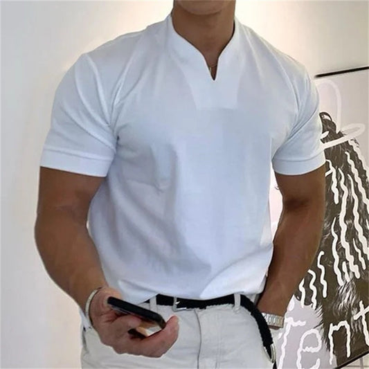 2023 Gentleman Business Kortermet Fitness T-skjorte for menn