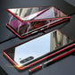 Magnetiskt dubbelsidigt telefonväska i härdat glas för Samsung