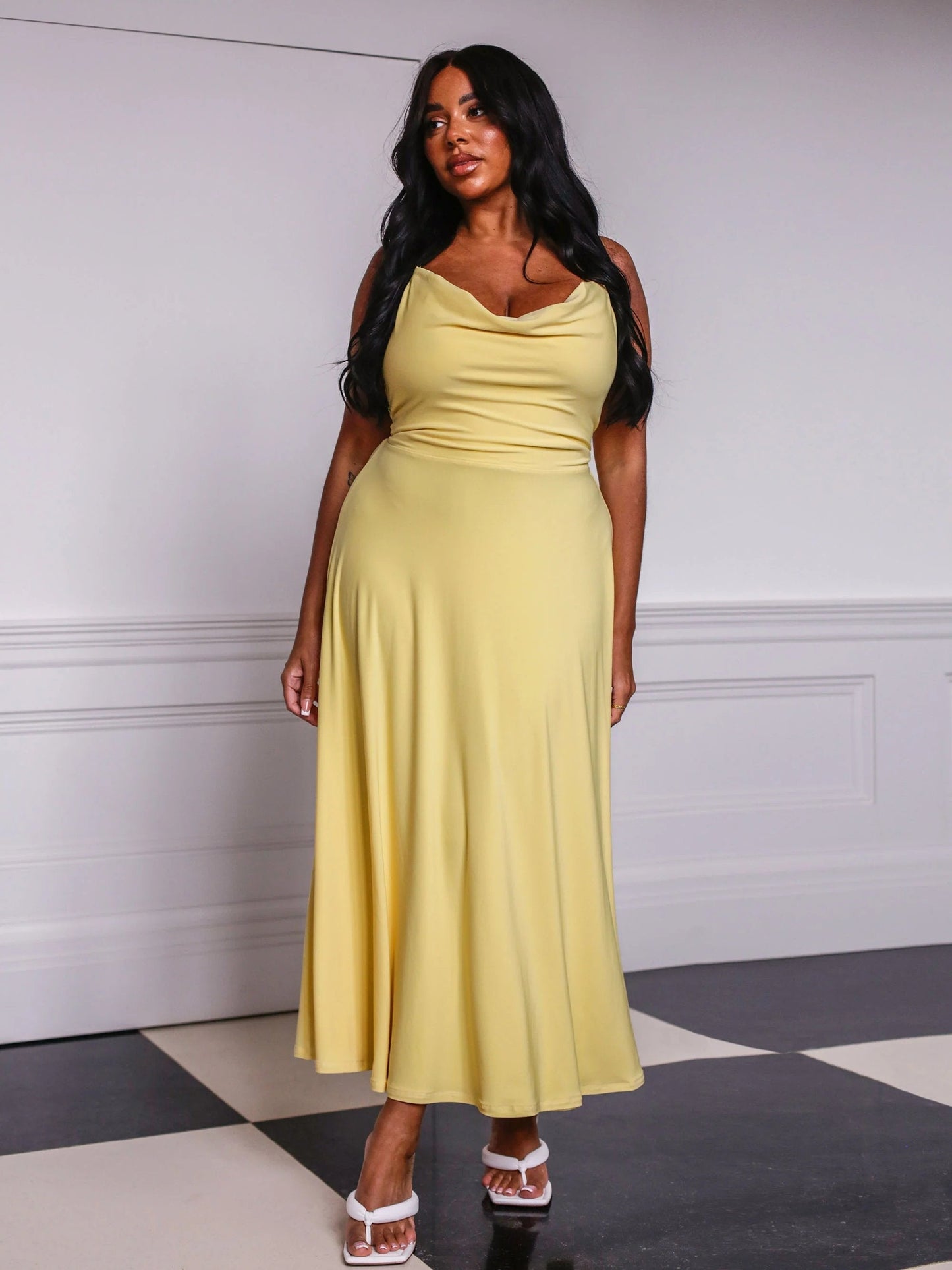 Lulah Drape Maxi Dress med inbyggd behå