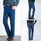 Jeans med rak skärning och hög midja för män