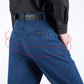 Rette jeans med høy midje for menn