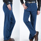 Rette jeans med høy midje for menn