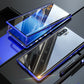 Magneettinen kaksipuolinen karkaistu lasi puhelinkuori Samsungille