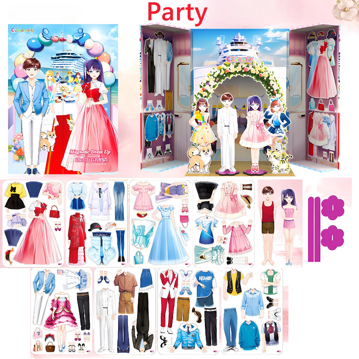 Magnetisk Princess Dress Up Paper Doll