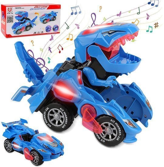 🎁Led dinosaurus transformation auto leksaker