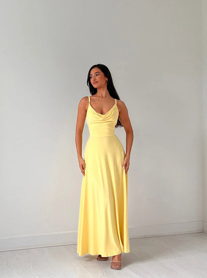 Lulah Drape Maxi Dress med inbyggd behå