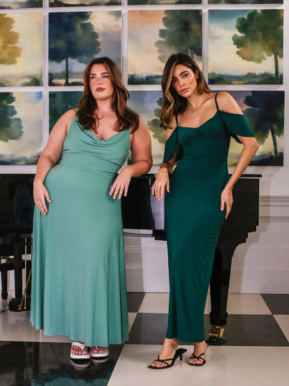 Lulah Drape Maxi Dress med inbyggd behå